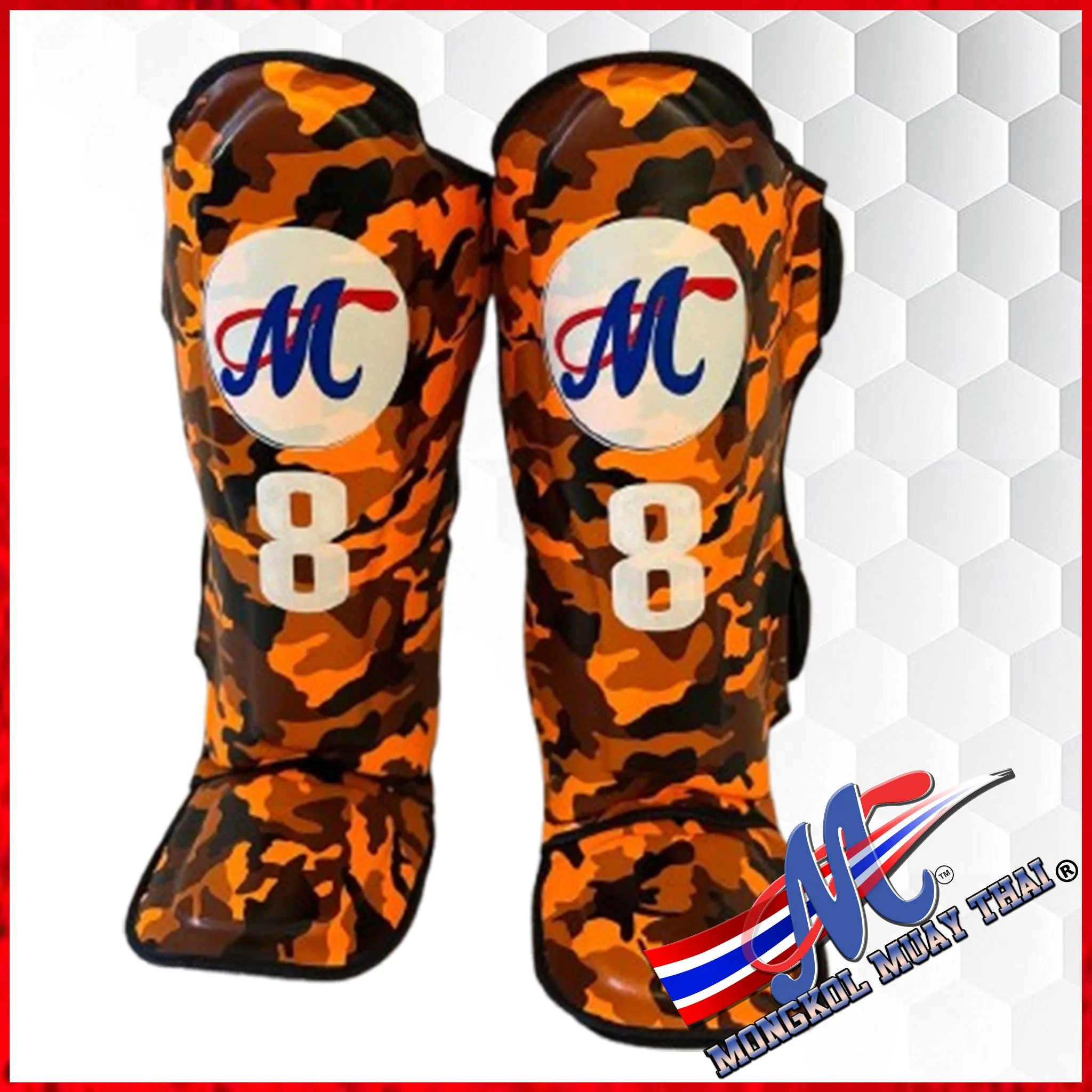 Mongkol Shinguards Orange Camo #8