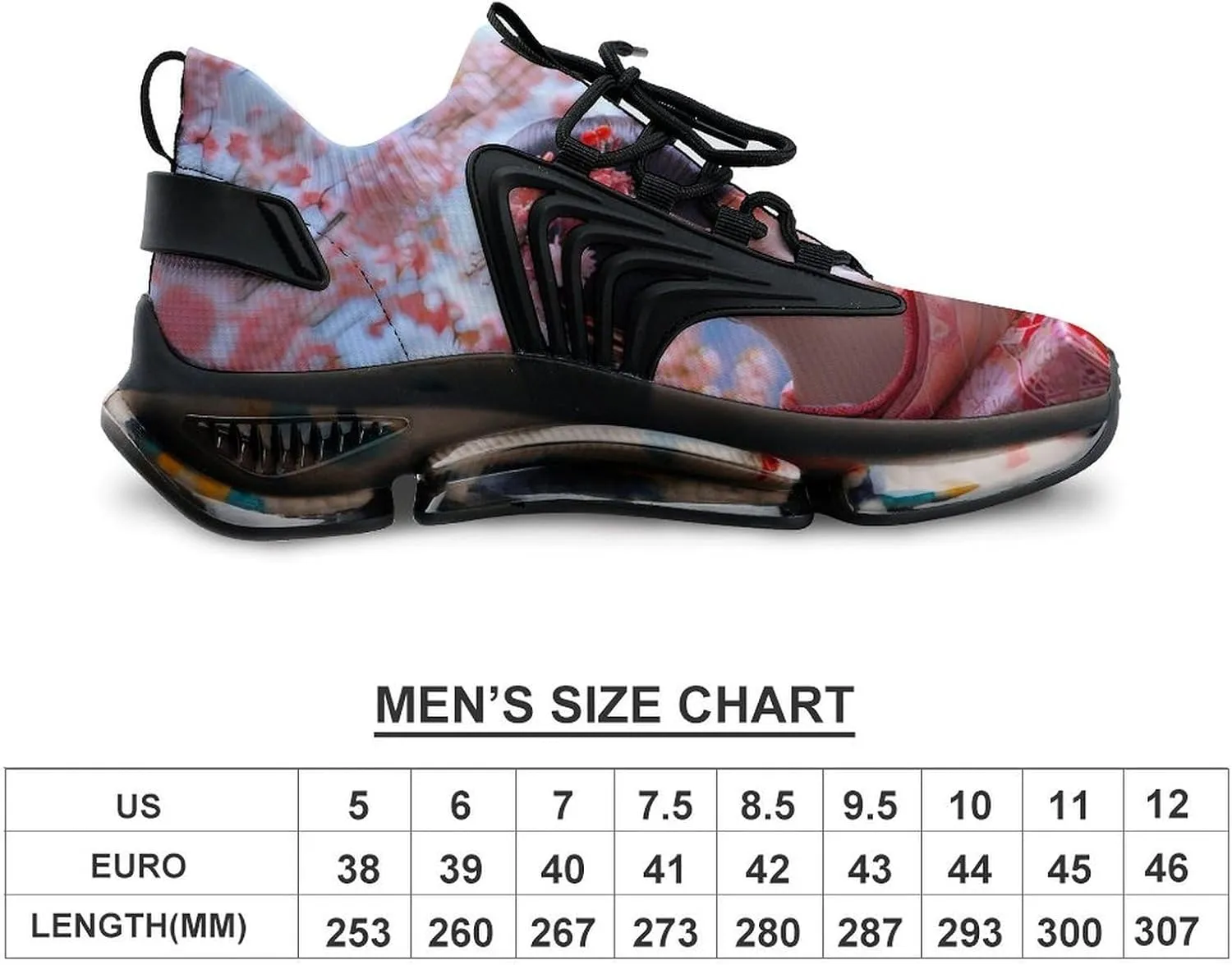 Mount Fuji Cherry Geisha Japanese Men's Running Shoes Lightweight Walking Shoe Breathable Sneaker