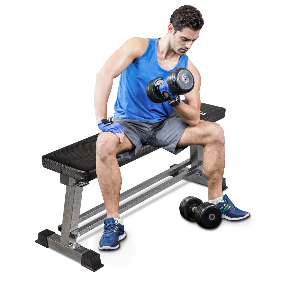 Multiuse Flat Weight Bench With Weightlifting With Dumbbell Rack OT070