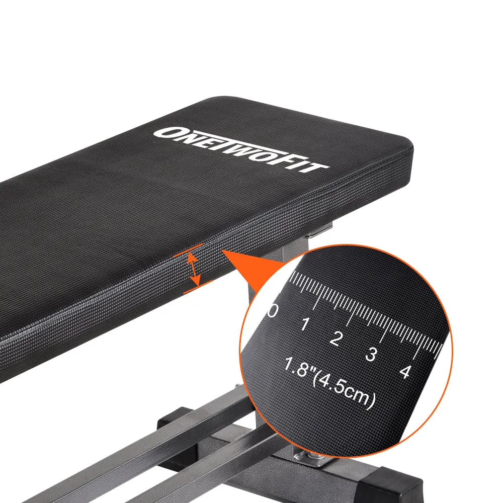 Multiuse Flat Weight Bench With Weightlifting With Dumbbell Rack OT070