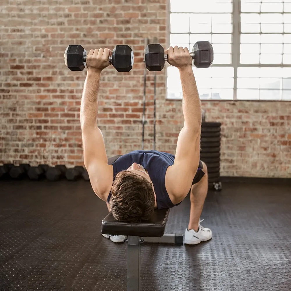 Multiuse Flat Weight Bench With Weightlifting With Dumbbell Rack OT070