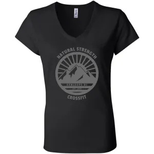 Natural Strength CrossFit - 100 - 02 Wilderness Gray - Women's V-Neck T-Shirt