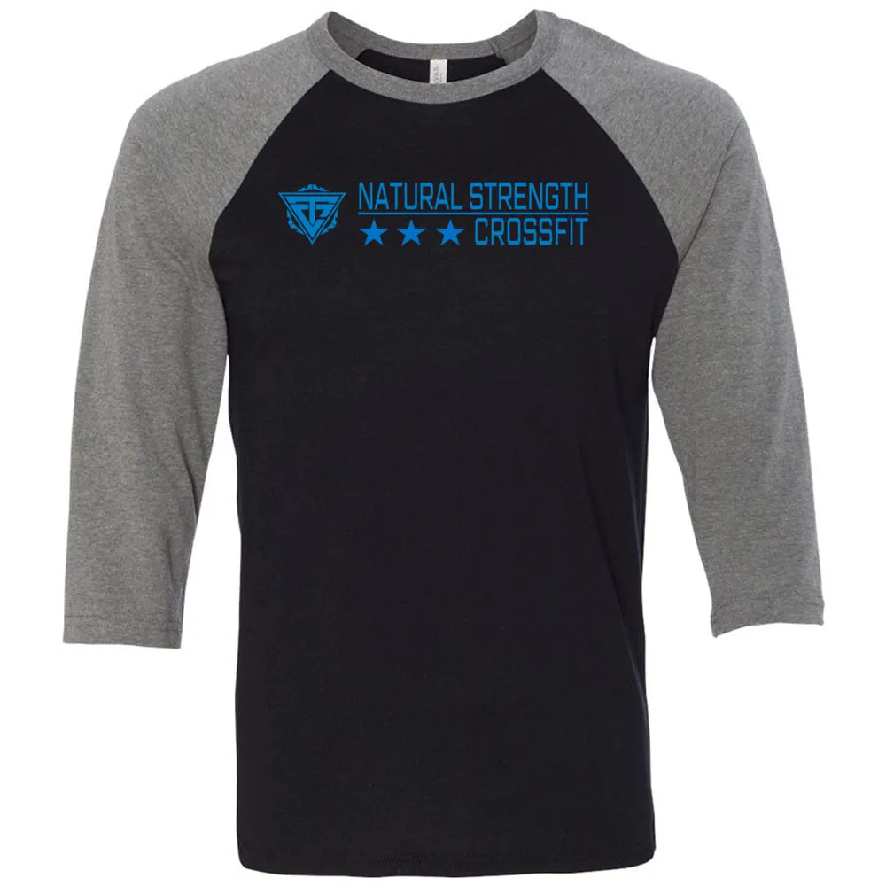 Natural Strength CrossFit - 100 - 3 Star - Men's Baseball T-Shirt