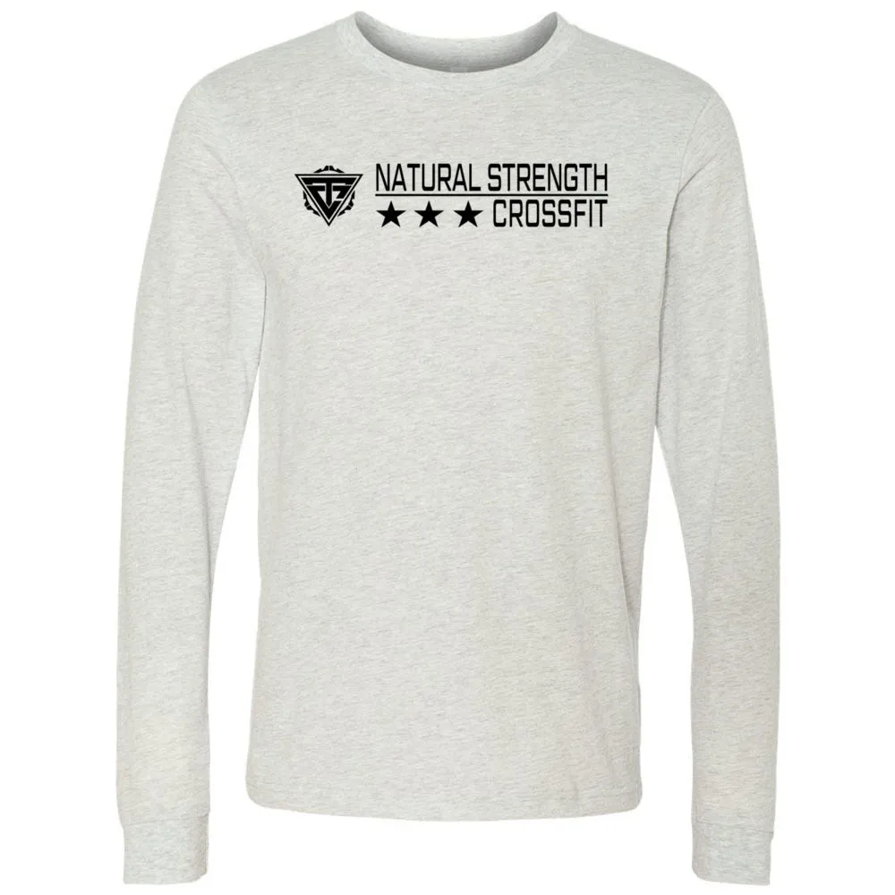 Natural Strength CrossFit - 100 - 3 Star One Color 3501 - Men's Long Sleeve T-Shirt