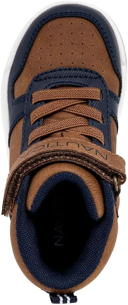 Nautica Kids High Top Basketball Sneakers  Toddler/Little Kid Fashion Boots, Comfortable Athletic Walking Shoes for Boys and Girls