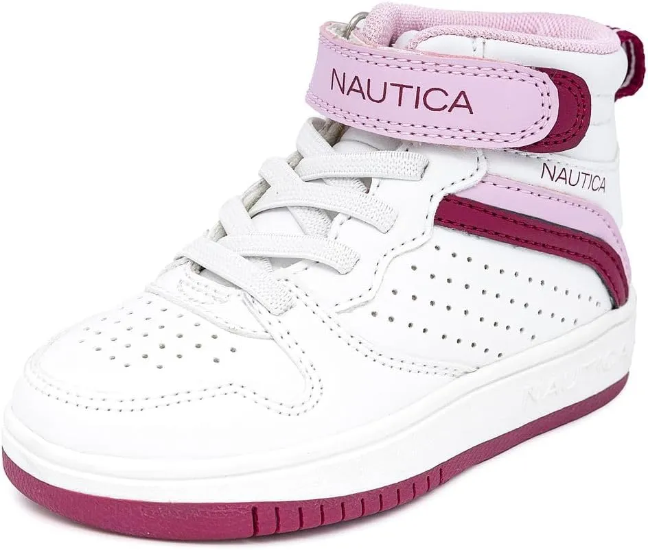 Nautica Kids High Top Basketball Sneakers  Toddler/Little Kid Fashion Boots, Comfortable Athletic Walking Shoes for Boys and Girls