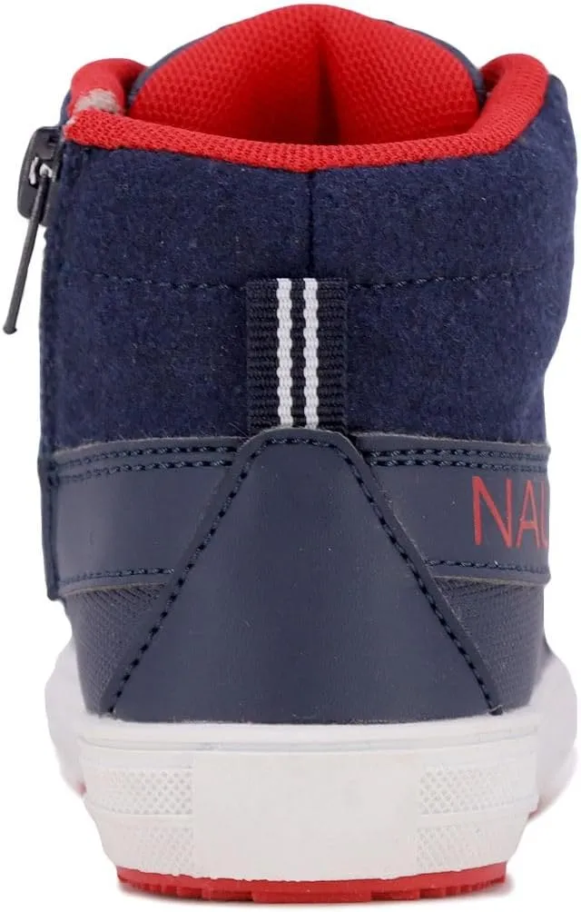 Nautica Kids High Top Basketball Sneakers  Toddler/Little Kid Fashion Boots, Comfortable Athletic Walking Shoes for Boys and Girls