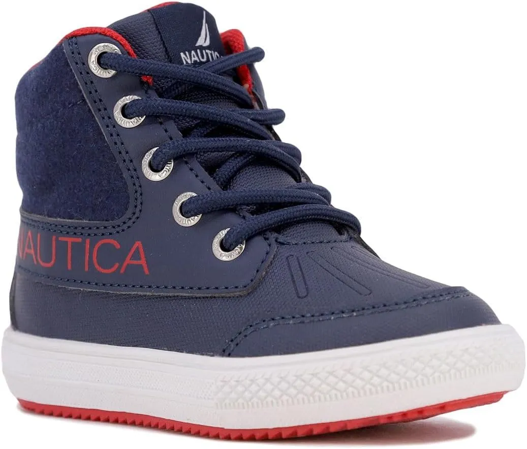 Nautica Kids High Top Basketball Sneakers  Toddler/Little Kid Fashion Boots, Comfortable Athletic Walking Shoes for Boys and Girls