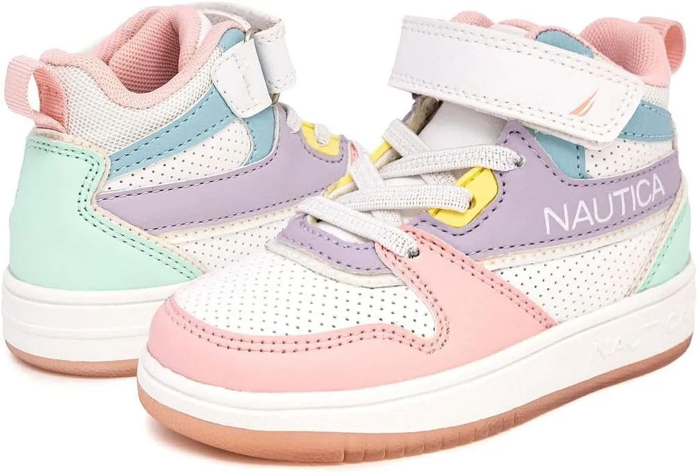 Nautica Kids High Top Basketball Sneakers  Toddler/Little Kid Fashion Boots, Comfortable Athletic Walking Shoes for Boys and Girls