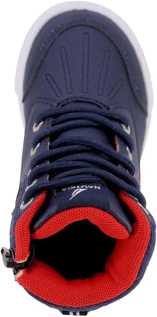 Nautica Kids High Top Basketball Sneakers  Toddler/Little Kid Fashion Boots, Comfortable Athletic Walking Shoes for Boys and Girls