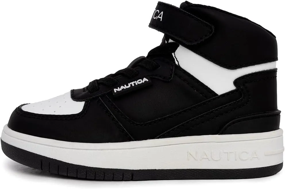 Nautica Kids High Top Basketball Sneakers  Toddler/Little Kid Fashion Boots, Comfortable Athletic Walking Shoes for Boys and Girls