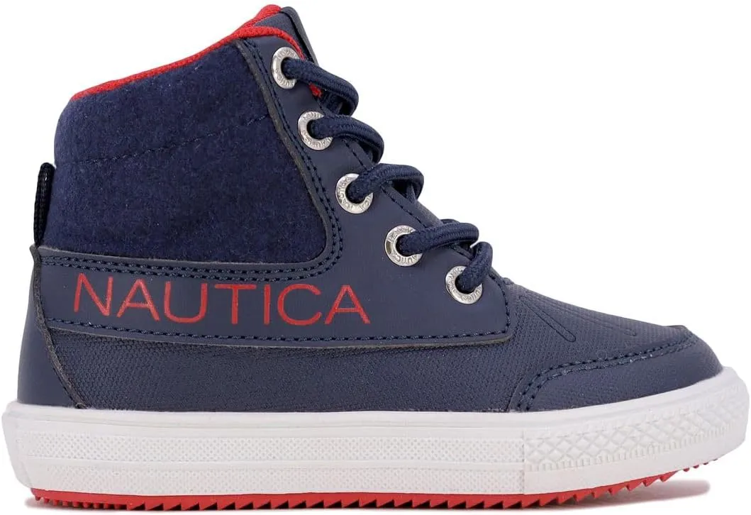 Nautica Kids High Top Basketball Sneakers  Toddler/Little Kid Fashion Boots, Comfortable Athletic Walking Shoes for Boys and Girls