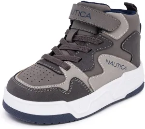 Nautica Kids High Top Basketball Sneakers  Toddler/Little Kid Fashion Boots, Comfortable Athletic Walking Shoes for Boys and Girls