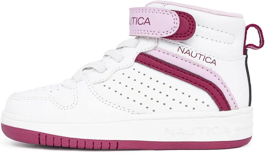 Nautica Kids High Top Basketball Sneakers  Toddler/Little Kid Fashion Boots, Comfortable Athletic Walking Shoes for Boys and Girls