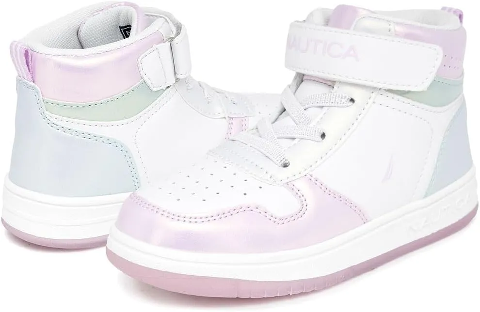 Nautica Kids High Top Basketball Sneakers  Toddler/Little Kid Fashion Boots, Comfortable Athletic Walking Shoes for Boys and Girls