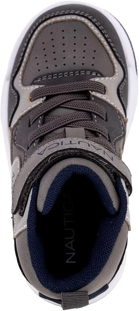 Nautica Kids High Top Basketball Sneakers  Toddler/Little Kid Fashion Boots, Comfortable Athletic Walking Shoes for Boys and Girls