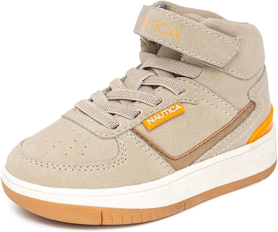 Nautica Kids High Top Basketball Sneakers  Toddler/Little Kid Fashion Boots, Comfortable Athletic Walking Shoes for Boys and Girls