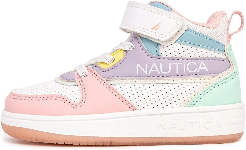 Nautica Kids High Top Basketball Sneakers  Toddler/Little Kid Fashion Boots, Comfortable Athletic Walking Shoes for Boys and Girls