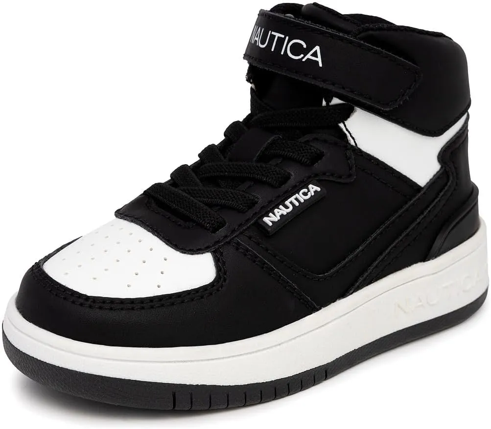 Nautica Kids High Top Basketball Sneakers  Toddler/Little Kid Fashion Boots, Comfortable Athletic Walking Shoes for Boys and Girls