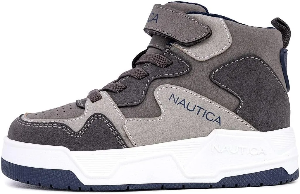 Nautica Kids High Top Basketball Sneakers  Toddler/Little Kid Fashion Boots, Comfortable Athletic Walking Shoes for Boys and Girls