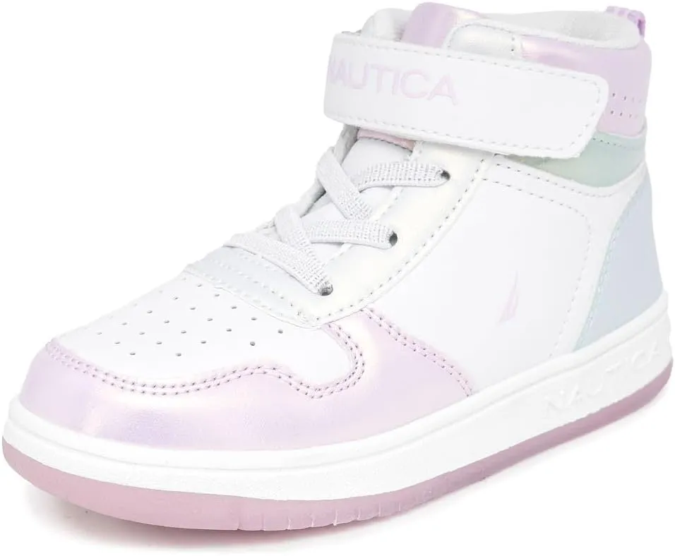 Nautica Kids High Top Basketball Sneakers  Toddler/Little Kid Fashion Boots, Comfortable Athletic Walking Shoes for Boys and Girls