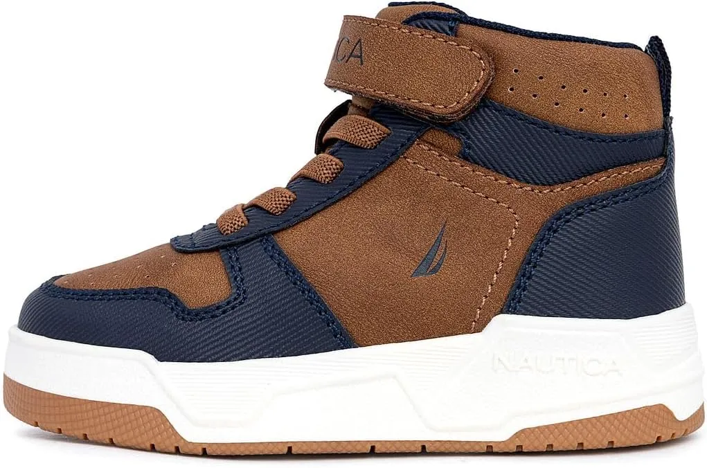 Nautica Kids High Top Basketball Sneakers  Toddler/Little Kid Fashion Boots, Comfortable Athletic Walking Shoes for Boys and Girls