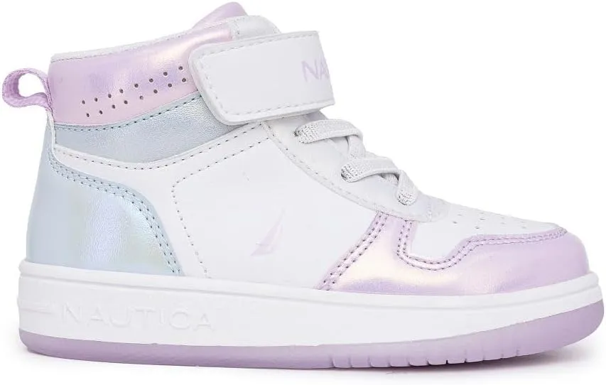 Nautica Kids High Top Basketball Sneakers  Toddler/Little Kid Fashion Boots, Comfortable Athletic Walking Shoes for Boys and Girls