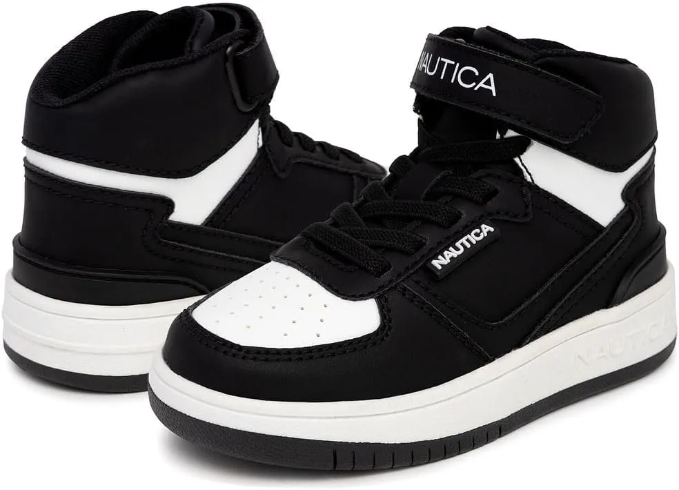 Nautica Kids High Top Basketball Sneakers  Toddler/Little Kid Fashion Boots, Comfortable Athletic Walking Shoes for Boys and Girls