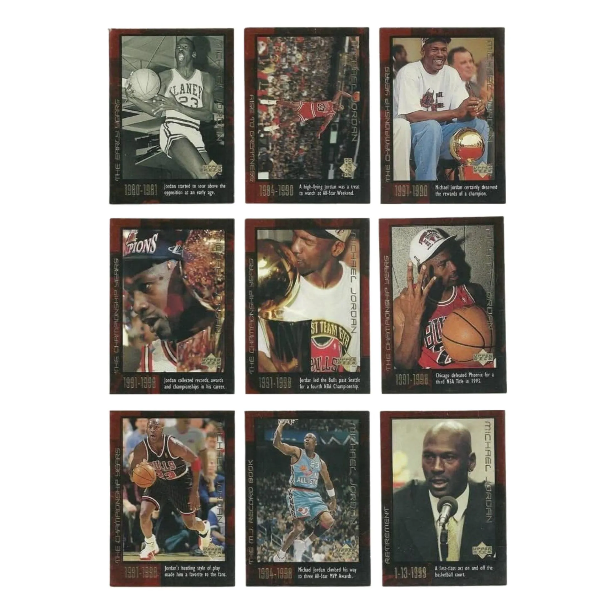 NBA 1999 Upper Deck Michael Jordan Career 60 Card Set