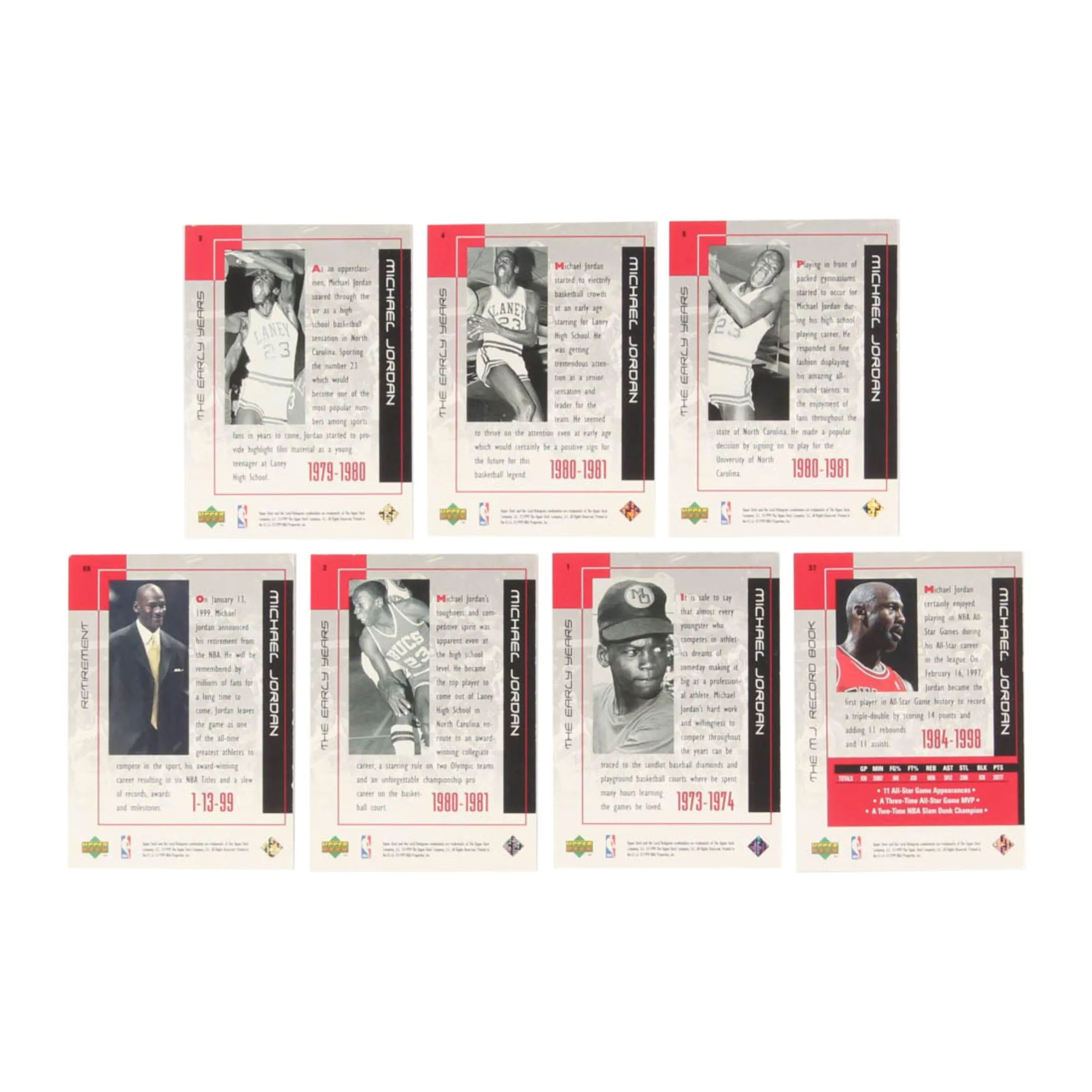 NBA 1999 Upper Deck Michael Jordan Career 60 Card Set
