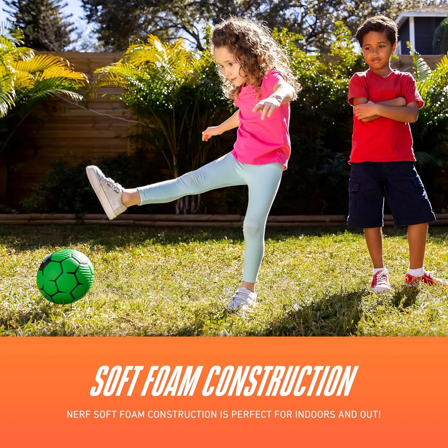 Nerf Kids Foam Mini Soccer Ball - Proshot Youth Soft Mini Foam Soccer Ball - 7" Inch Indoor   Outdoor for Kids - Fun Toy for Practice   Games