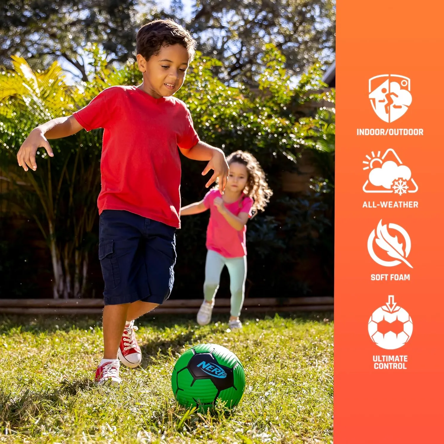 Nerf Kids Foam Mini Soccer Ball - Proshot Youth Soft Mini Foam Soccer Ball - 7" Inch Indoor   Outdoor for Kids - Fun Toy for Practice   Games