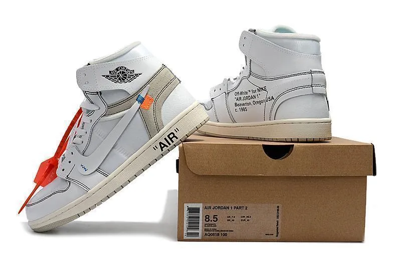 Nike Air Jordan 1 Part 2 OFF White Shoes Basketball Men !!! CYBER MONDAY SALE !!!