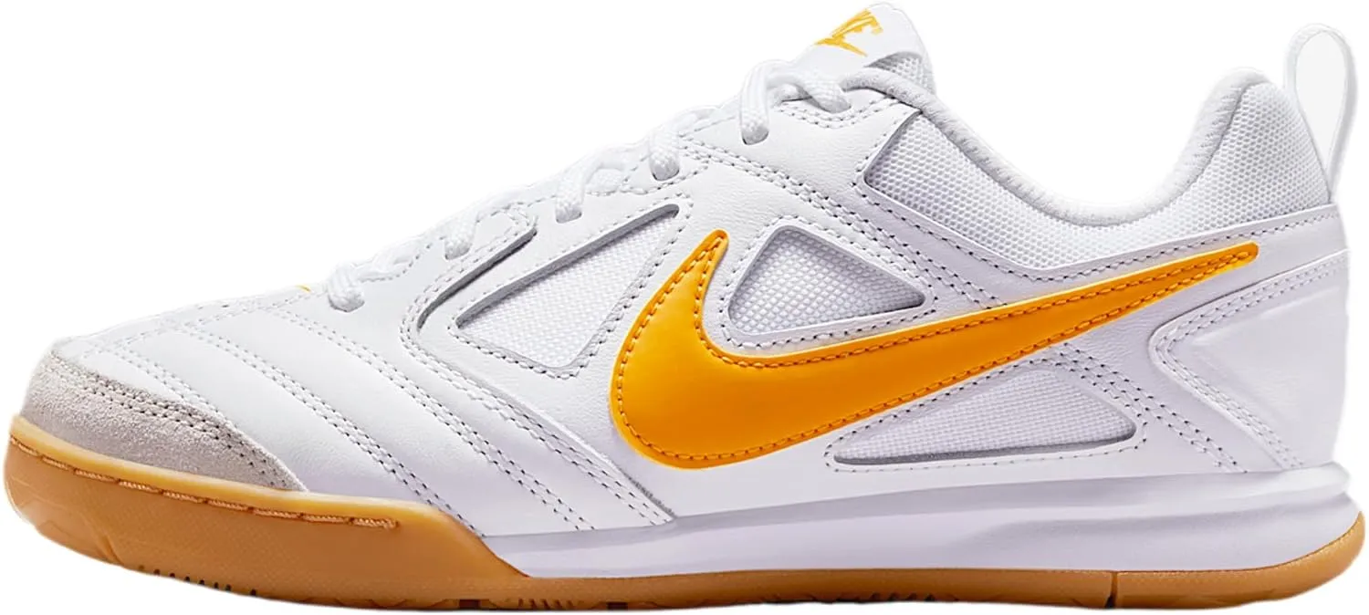 Nike Gato Big Kids' Shoes (HV9596-100, White/Gum Yellow/University Gold)