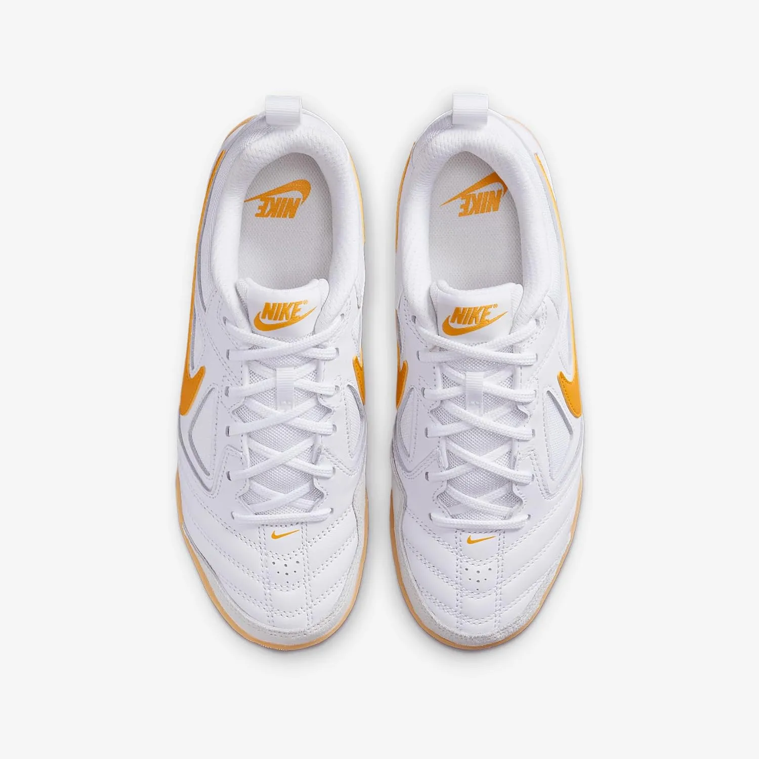 Nike Gato Big Kids' Shoes (HV9596-100, White/Gum Yellow/University Gold)