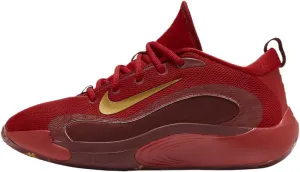 Nike IsoFly Big Kids' Basketball Shoes (FZ7298-600, Gym Red/Team Red/Dark Team Red/Metallic Gold) Size 4.5