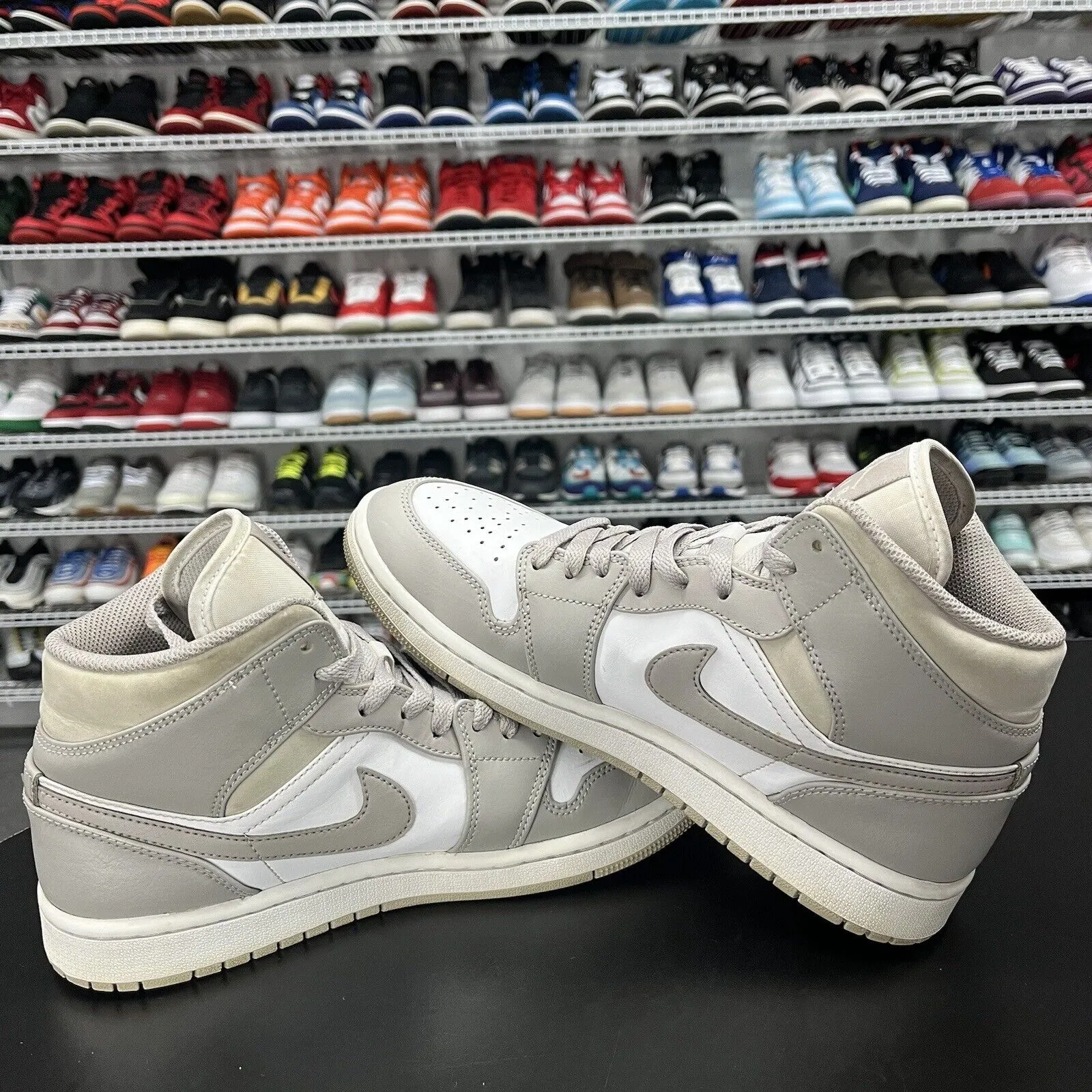 Nike Jordan 1 Mid Linen 554724-082 Men's Size 8