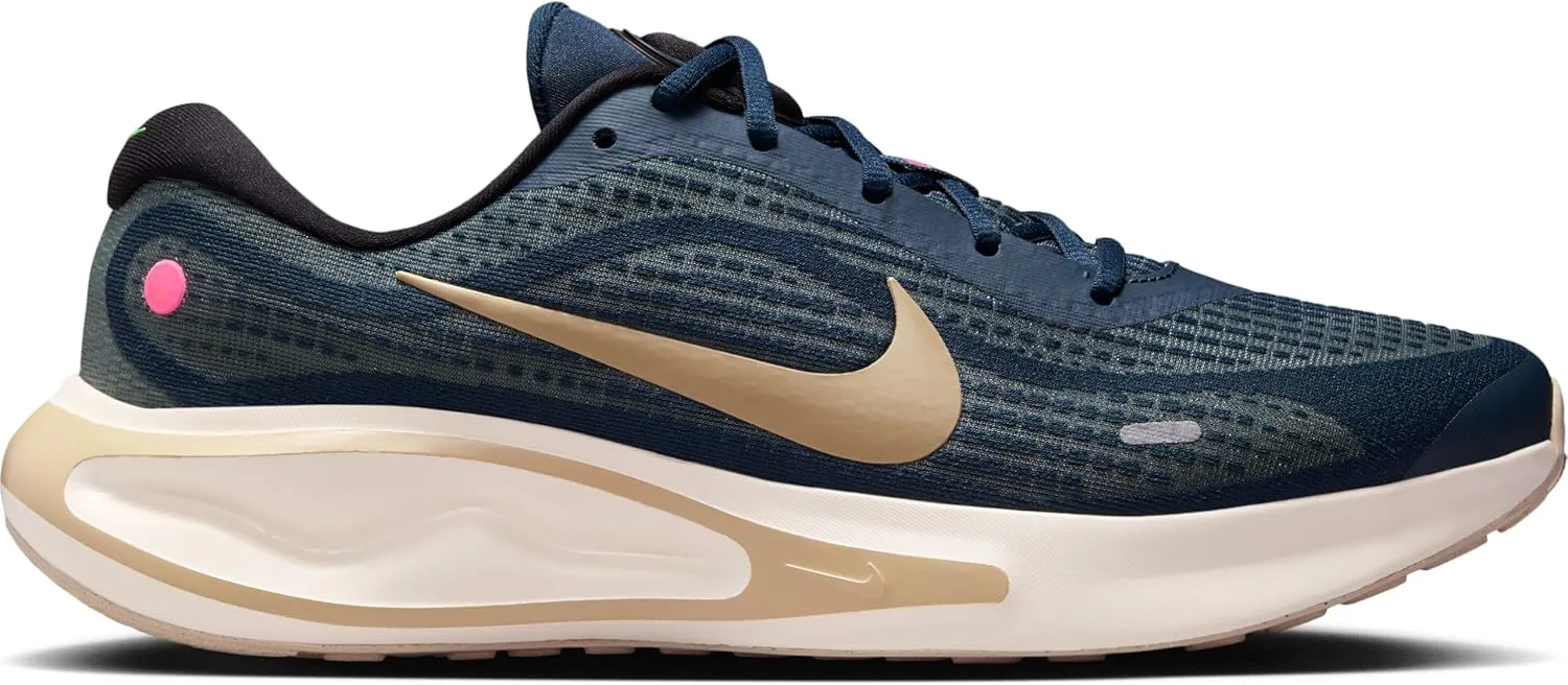 Nike Journey Run Men's Road Running Shoes (FN0228-403, Armory Navy/Green Strike/Pale Ivory/Desert Khaki)