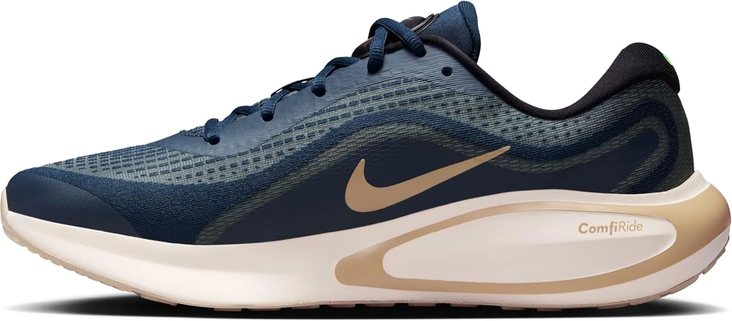 Nike Journey Run Men's Road Running Shoes (FN0228-403, Armory Navy/Green Strike/Pale Ivory/Desert Khaki)
