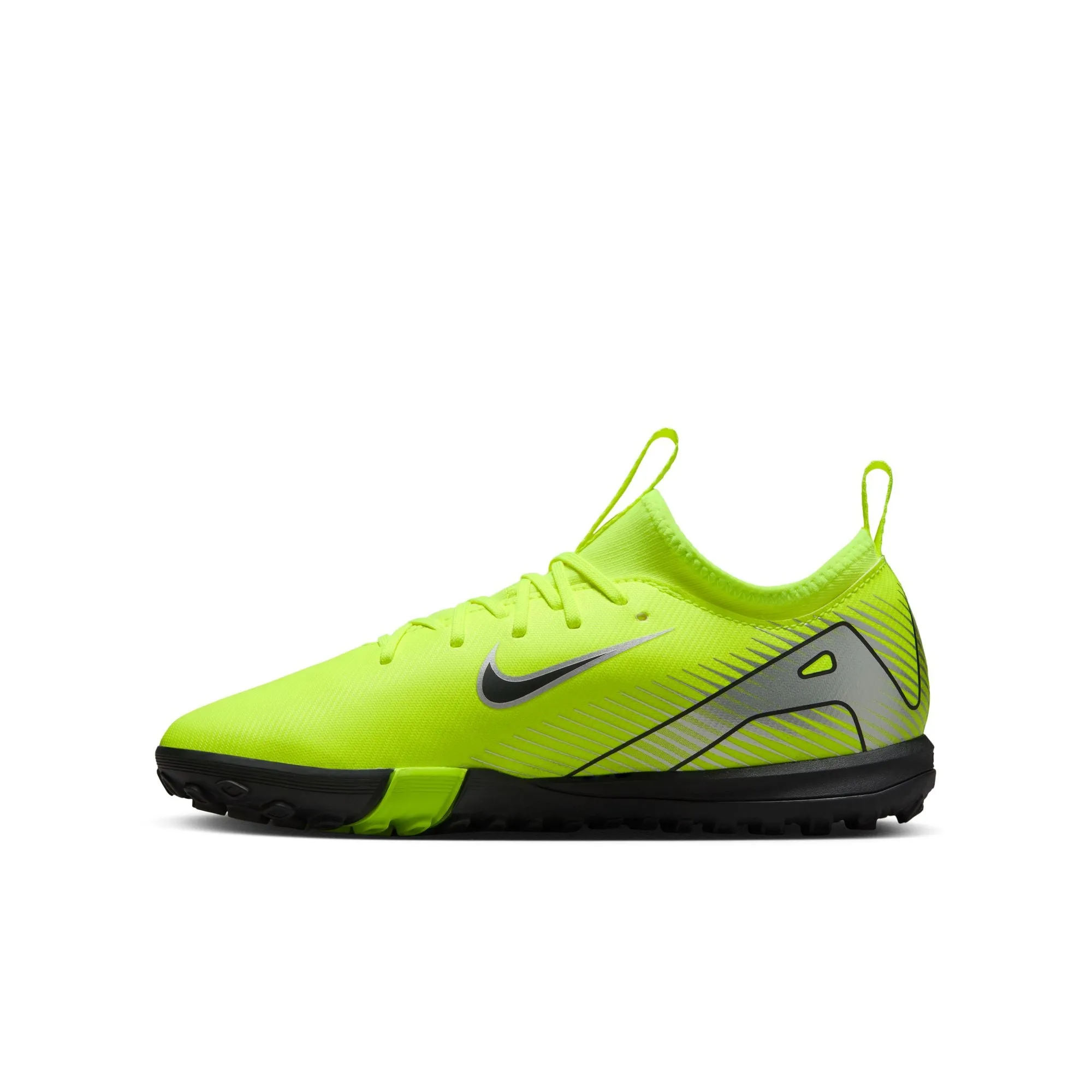 Nike Junior Zoom Mercurial Vapor 10 Academy TF Soccer Cleats - Volt/Black