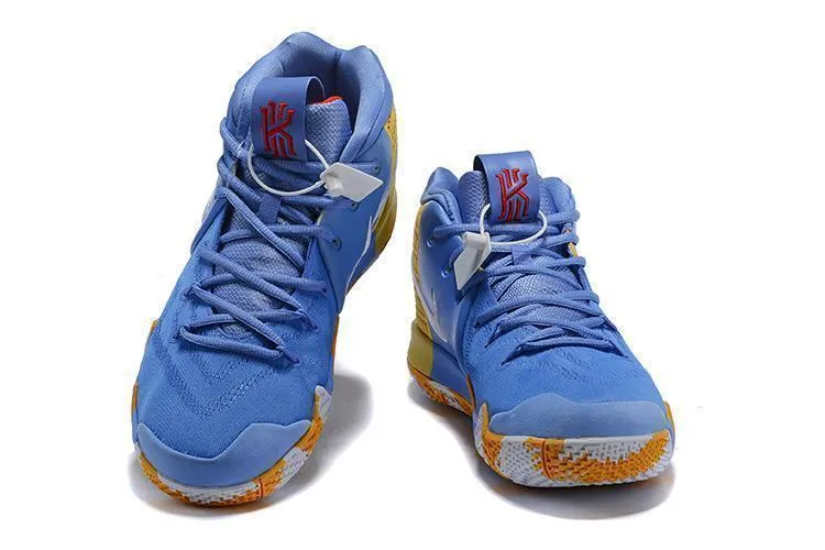 Nike Kyrie 4 Blue Yellow White  Men Basketball Shoes !!! CYBER MONDAY SALE !!!