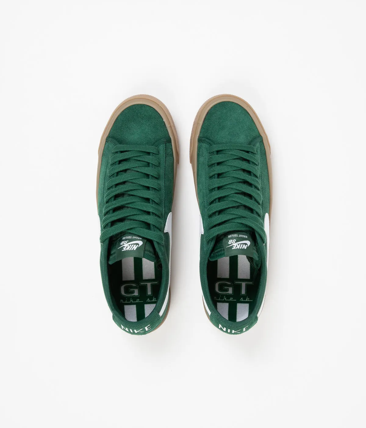 Nike SB Blazer Low Pro GT QS Shoes - Fir / White - Fir - Gum Light Brown