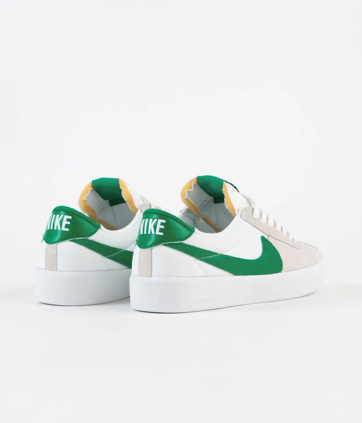 Nike SB Bruin React Shoes - White / Lucky Green - White - Lucky Green