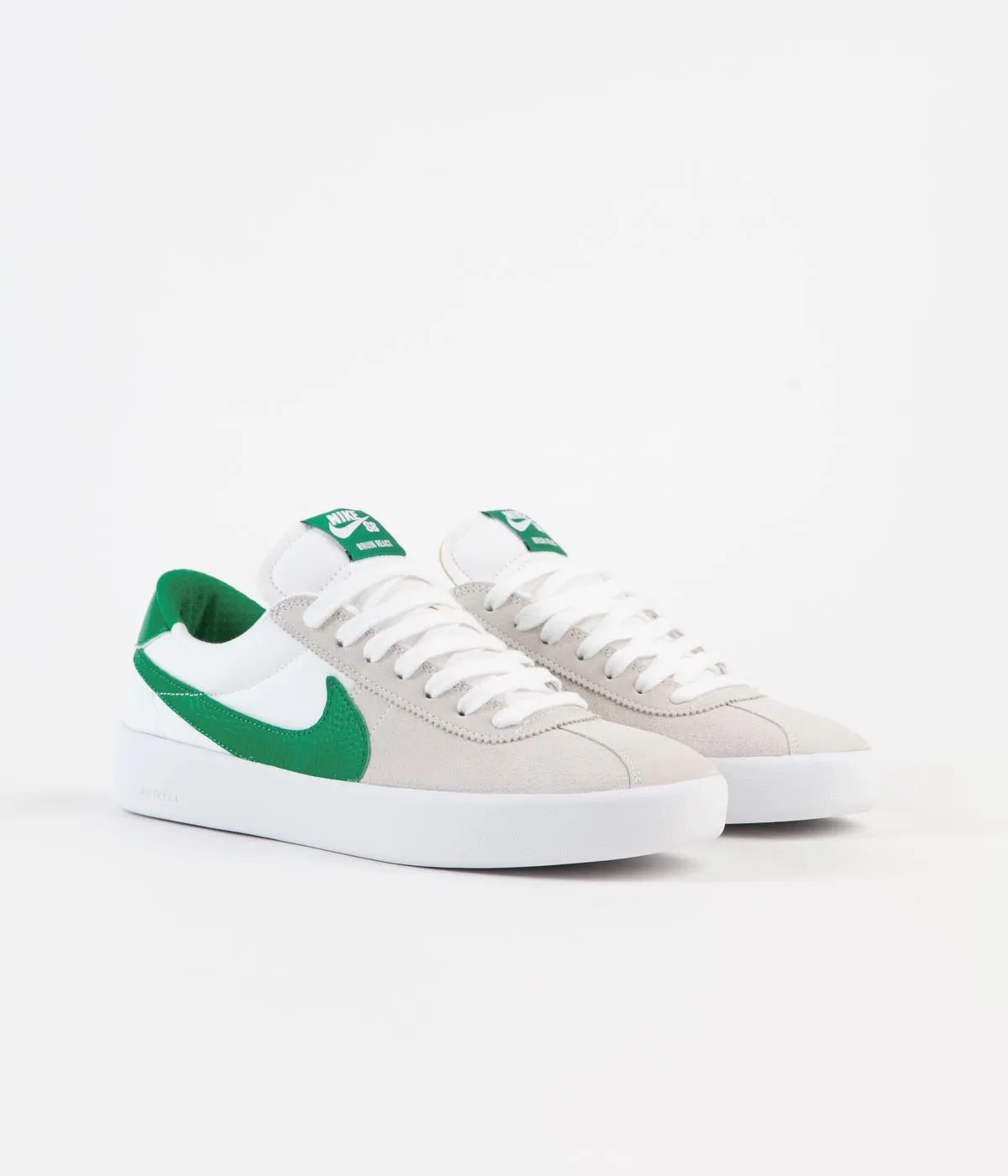 Nike SB Bruin React Shoes - White / Lucky Green - White - Lucky Green