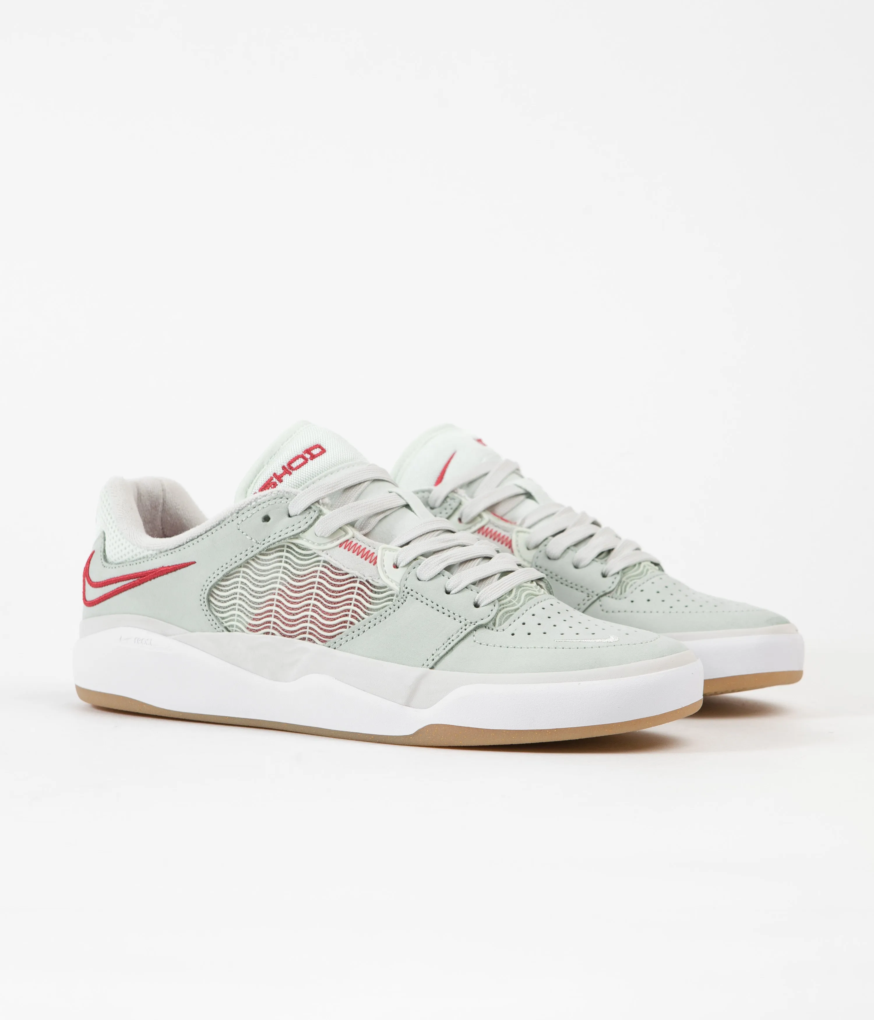 Nike SB Ishod Premium Shoes - Seafoam / University Red - Barely Green