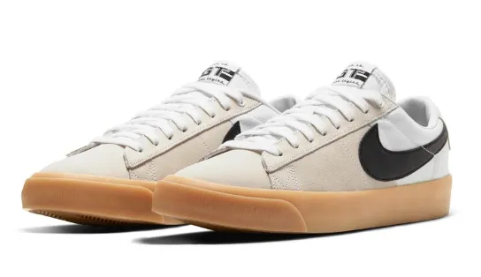 Nike SB Zoom Blazer Low Pro GT Shoe White w Gum Sole