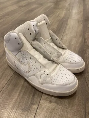 Nike Son Of Force Mid Shoes Womens Size 10 Triple White Sneaker 616303-115