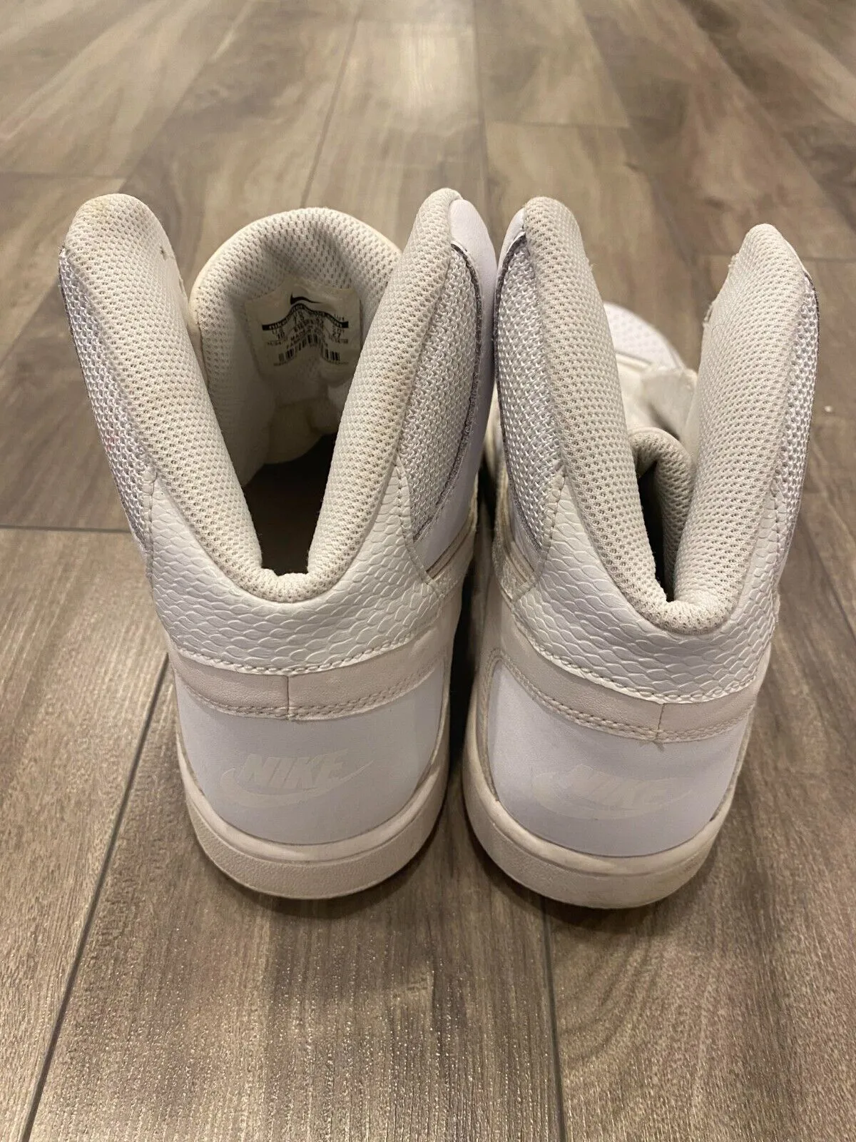 Nike Son Of Force Mid Shoes Womens Size 10 Triple White Sneaker 616303-115