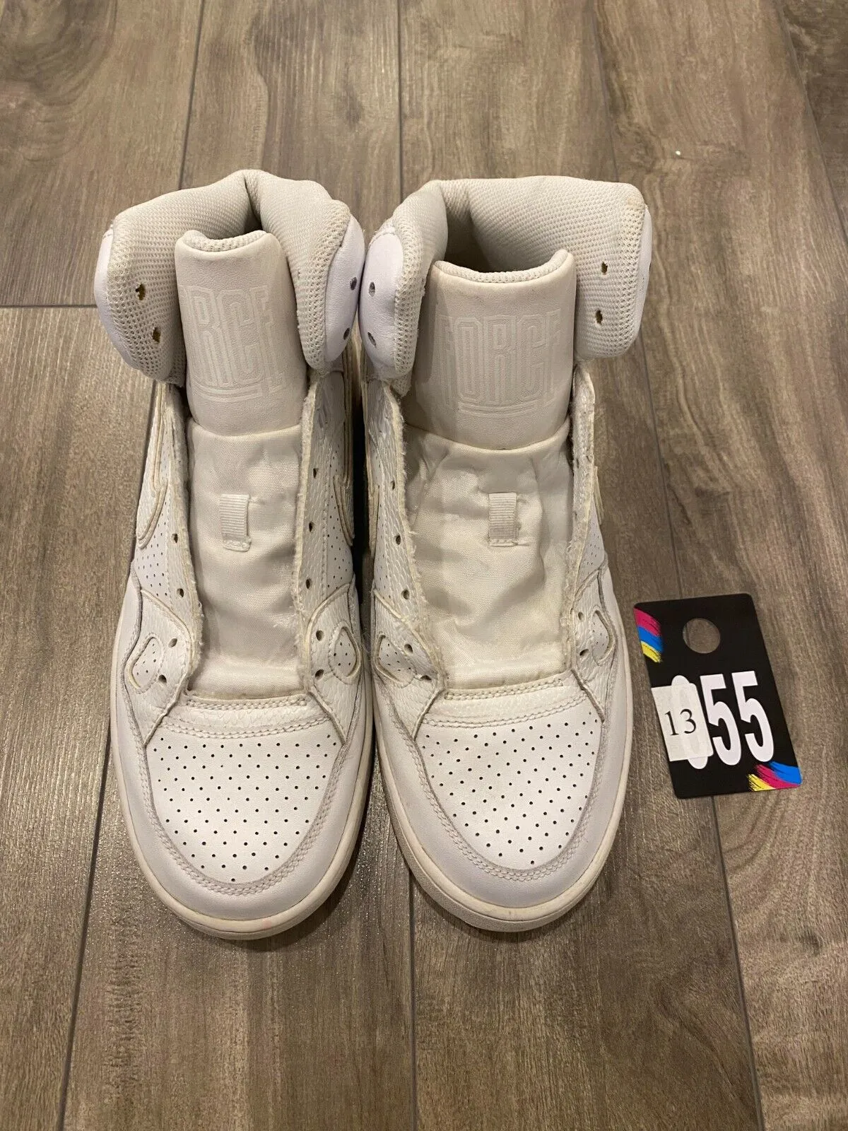 Nike Son Of Force Mid Shoes Womens Size 10 Triple White Sneaker 616303-115