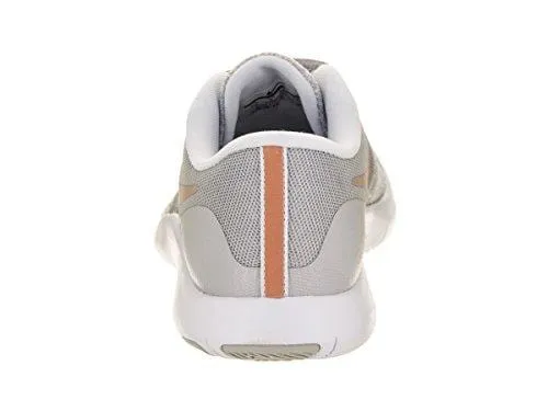 Nike Women Flex Contact Wolf Grey/Metallic Rose Gold 8 M Fabric Running Shoe